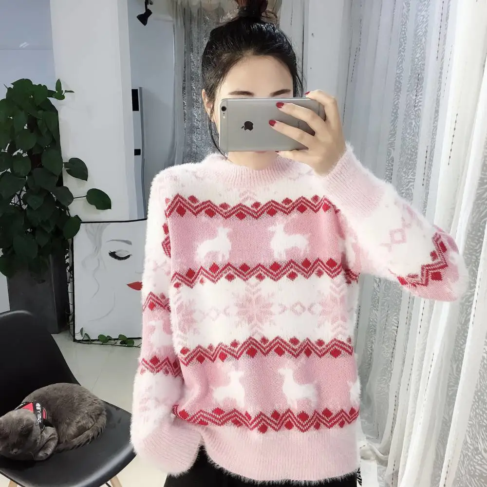 女针织套头羊毛衫义乌宾王服装批发市场冬季韩版新款毛呢