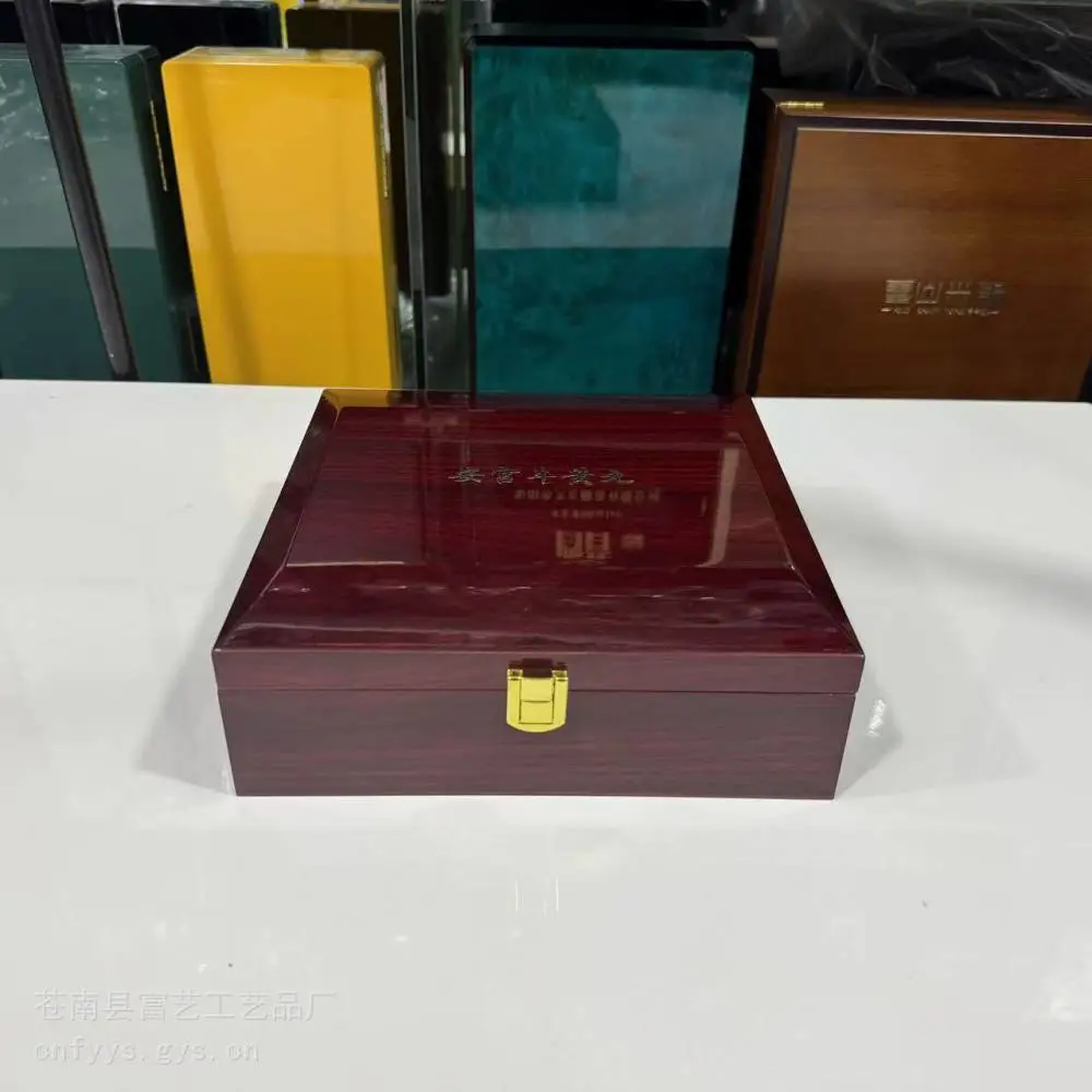 潽洱茶木盒 木盒加工 人参木盒包装 五金木盒包装烤漆木盒生产