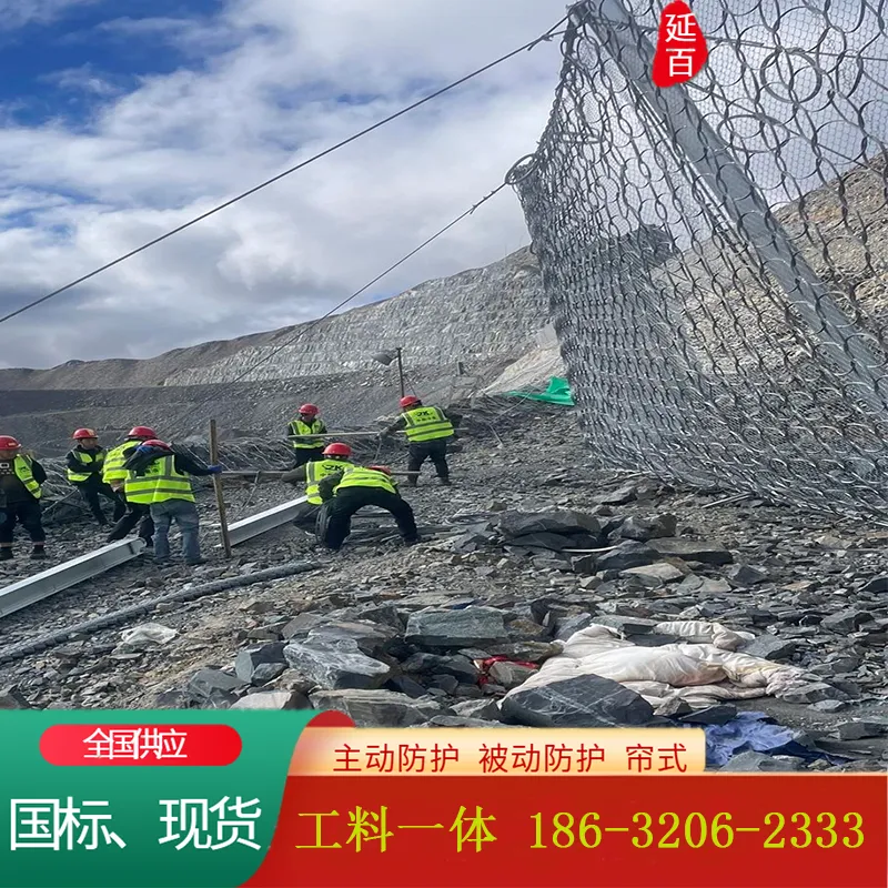 RXI-150山体滑坡防护钢丝圈主动网 泥石流拦截环形卡扣网岩石风化