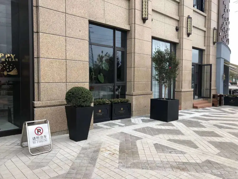 户外铁艺花箱外摆花坛围栏广场售楼部商业街道定制室外不锈钢花槽
