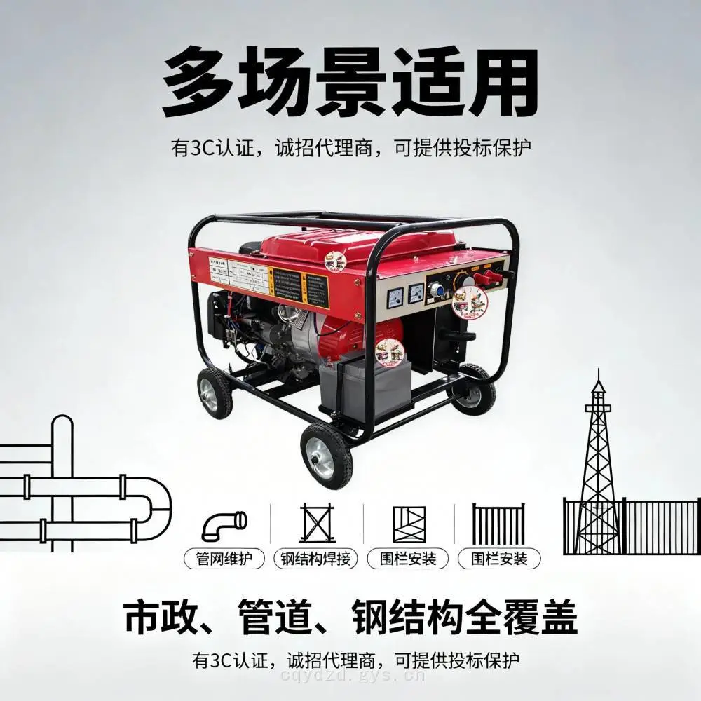 AXQ1-300发电电焊机H300内燃弧焊机电流稳定胜利油田用有检测报告