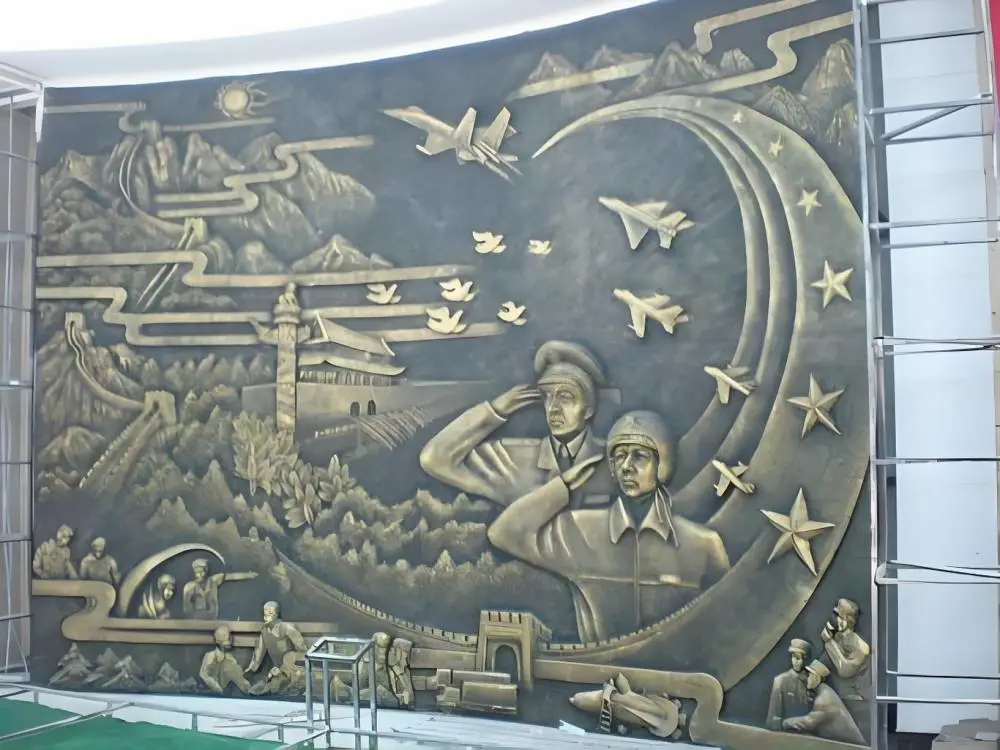 地产售楼部铸铜浮雕壁画背景墙艺术个性化定制设计团队