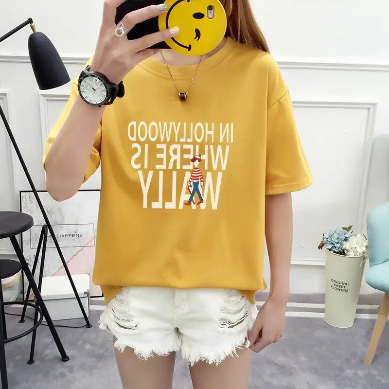 地摊服装批发网外贸库存T恤批发女士短袖适合乡镇赶集5元外贸服装批发