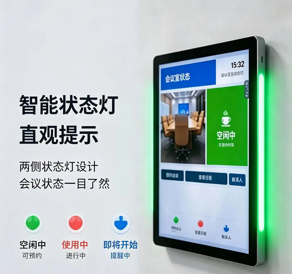 蓝速科技丨竖屏13.3寸会议预约屏会议室电子门牌