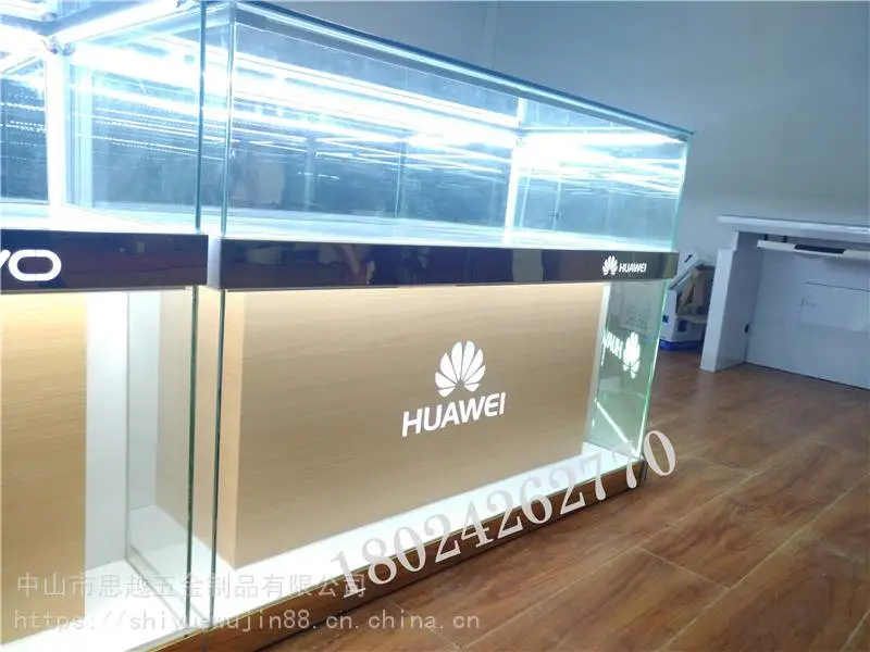 玻璃柜新款联通业务受理台中国移动酒店接待台