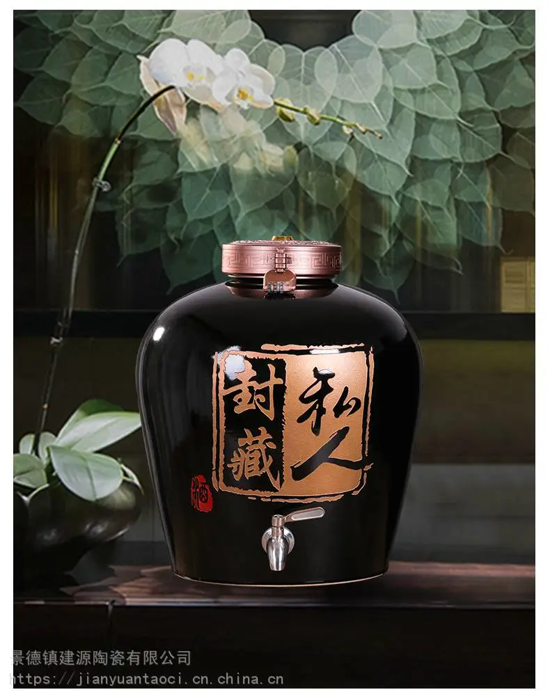 枣庄市大酒坛批发 山东20斤50斤100斤陶瓷酒坛销售厂家