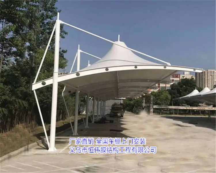 漯河钢结构停车棚效果图 机动车停车棚多少钱一平方