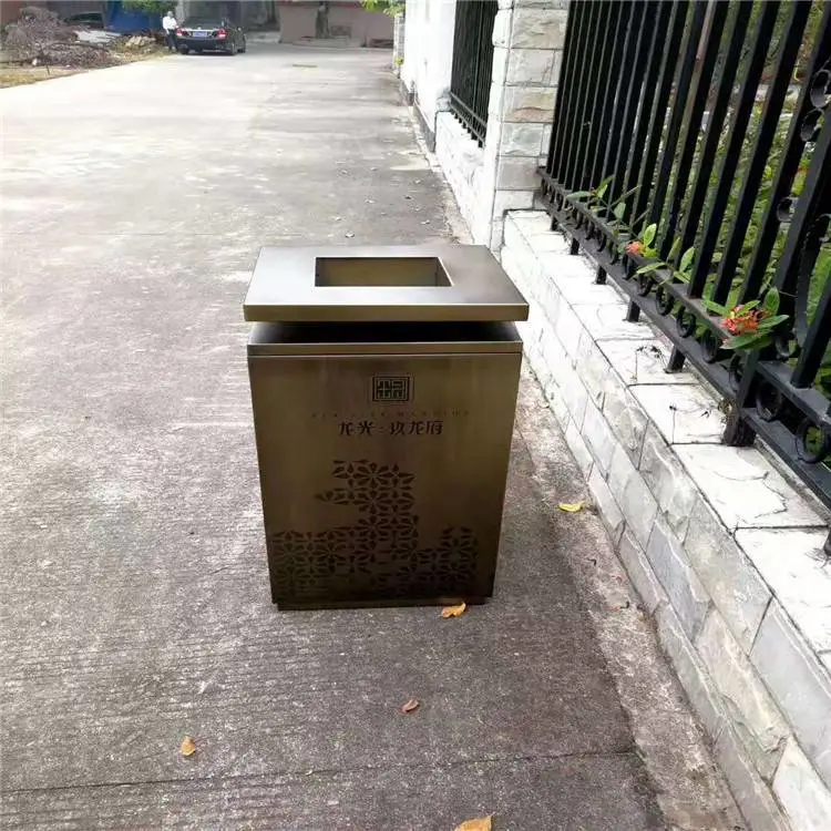 通辽 ***小区精品定制垃圾桶来图定制 多尺寸不锈钢垃圾桶 车库车站垃圾桶
