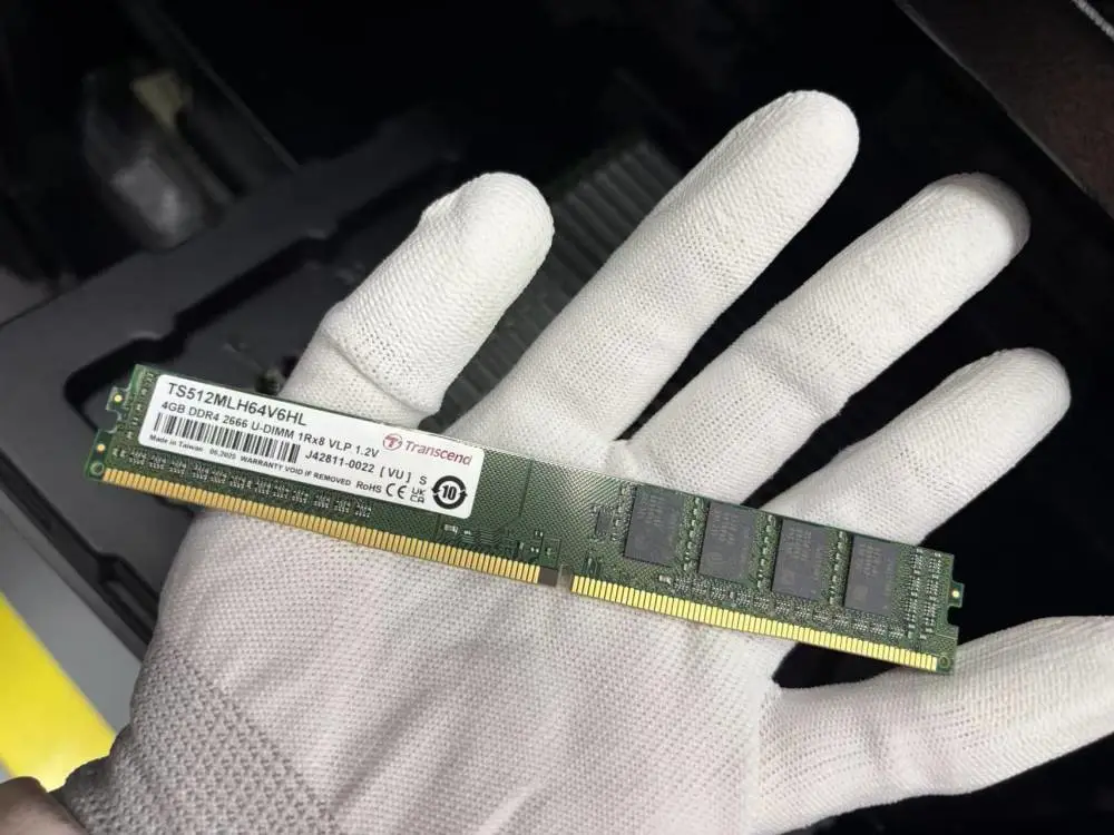 全新原装标温台式内存条窄条DDR4 4G 2666 创见TS512MLH64V6HL