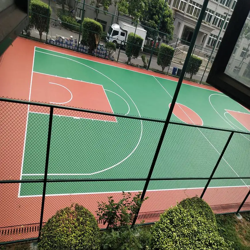 大连硅pu篮球场,篮球场塑胶厚度