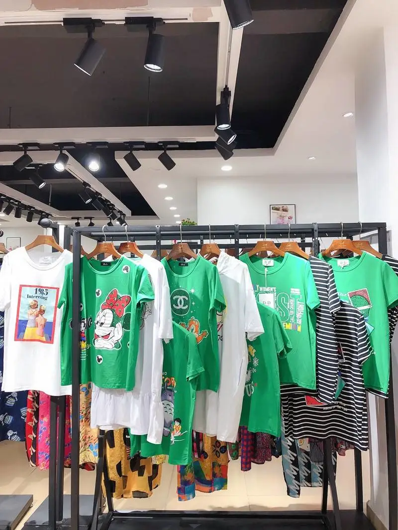 镂空装饰圆领百搭T恤正品直播一手货源山西运城广州摆地摊货源批发