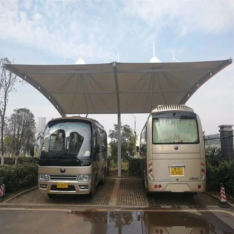 随州公交站膜结构车棚非机动车膜结构车棚免费出图