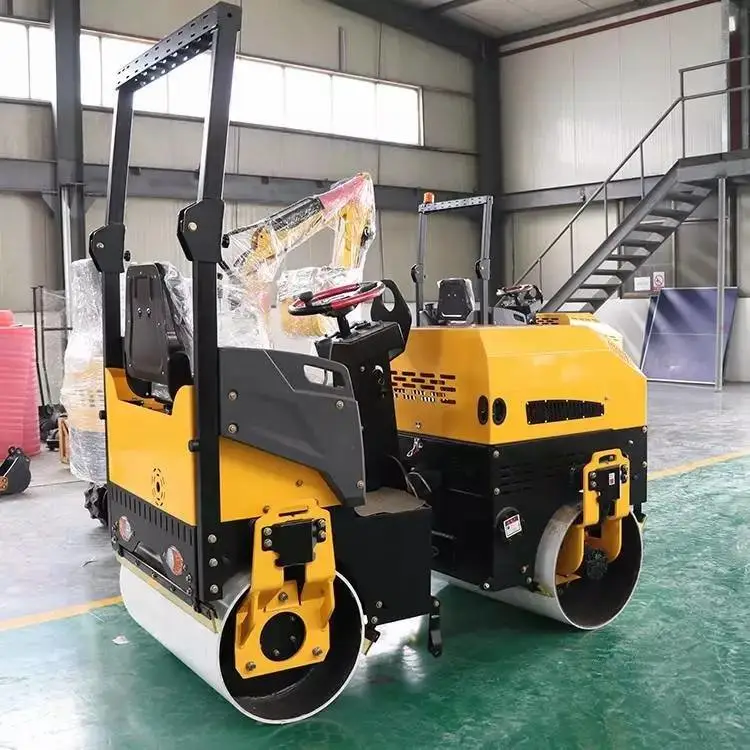 双轮柴油压道机回填压实振动碾全新3吨小型双钢轮压路机
