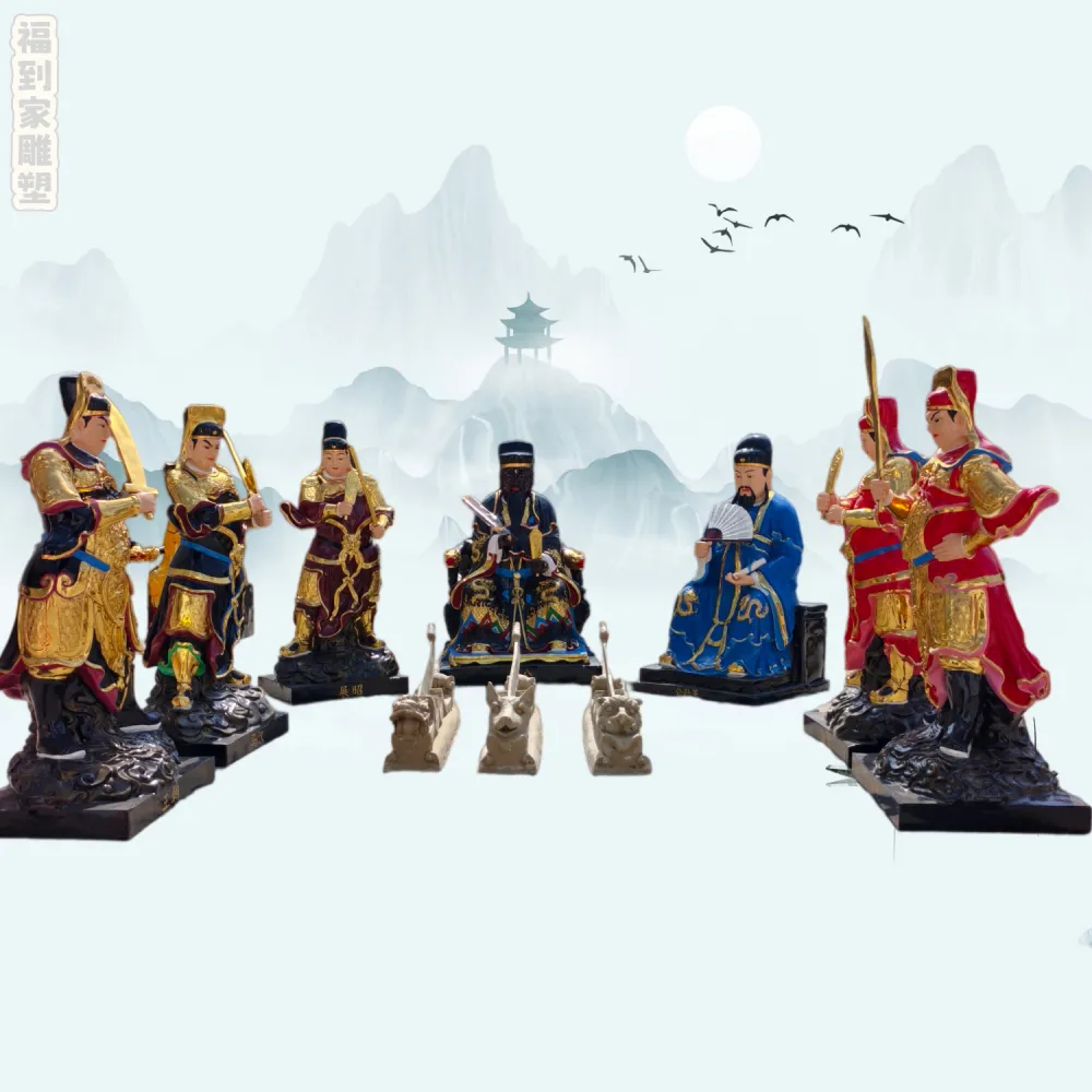 1.6米包公全套神像制作包拯公孙策展昭张龙赵虎王朝马汉树脂佛