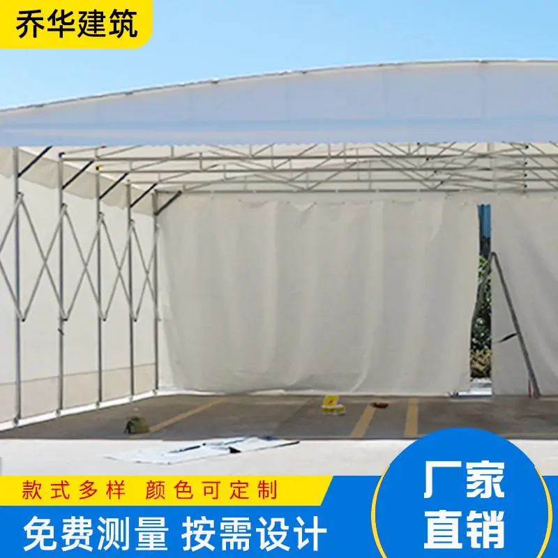 专业制作大型电动推拉蓬 户外双轨道架空篷 过道遮阳雨棚