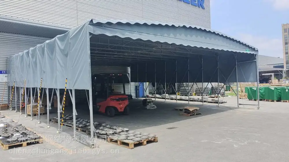 移动停车棚福州仓储棚帆布电动工业雨棚活动厂房棚