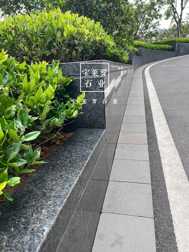 大型地产景观石材 | 水晶黑 安哥拉黑 幻影黑 铂金黑光面 树池石 造景石