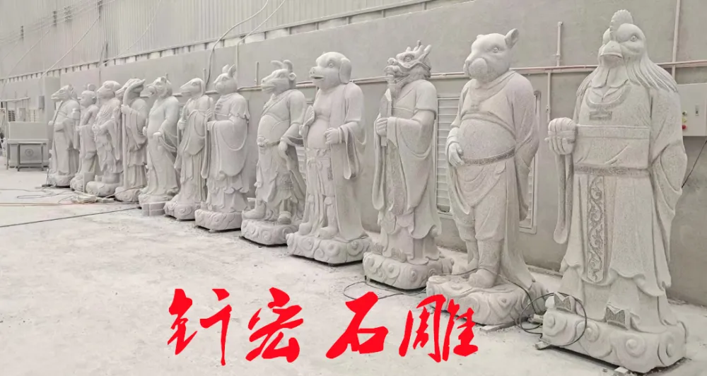 广场寺院公园景点摆放石雕十二生肖人身兽首雕像- 供应商网