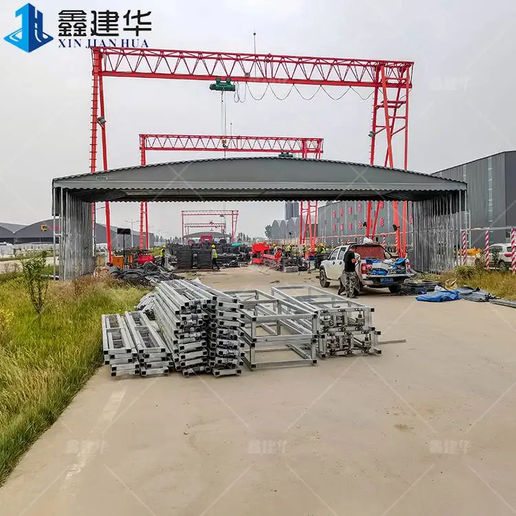 大型仓库活动雨棚 活动堆积门电动棚 公司衡水
