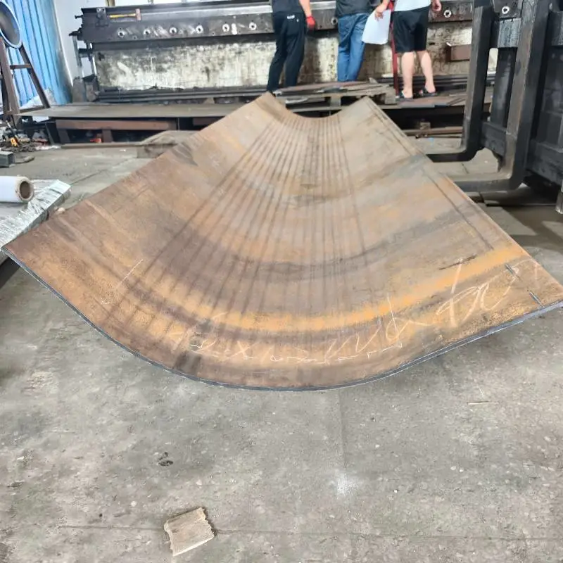 工厂加工4米超长弧形钢板卷圆加工大型4米弧形钢板折弯卷圆加工