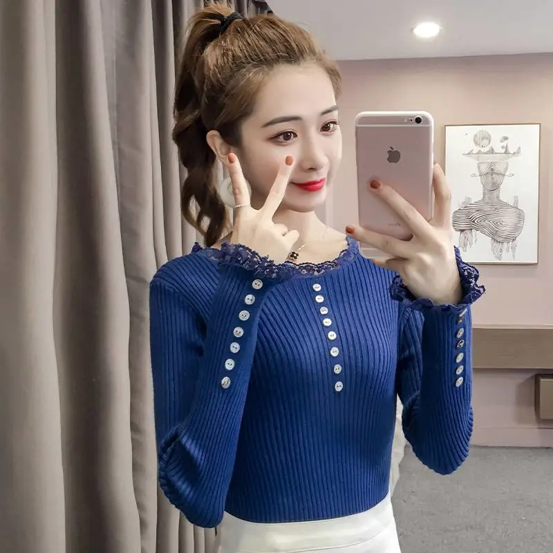 石家庄服装地摊货批发新款洋气撞色毛衣女士品牌服装尾货批发