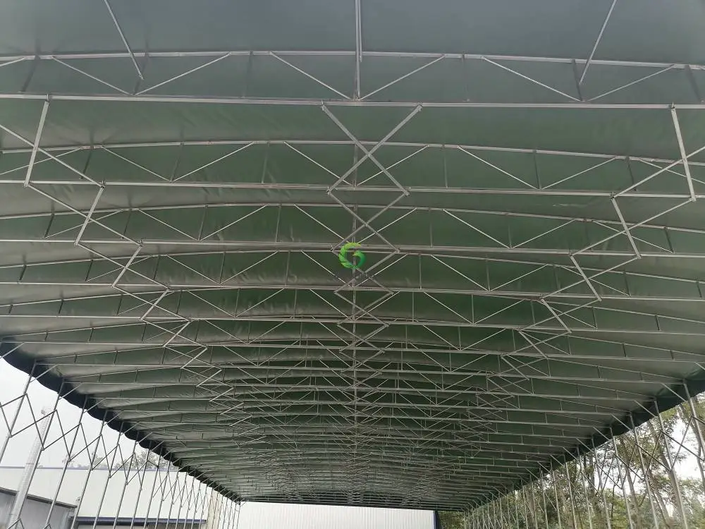 工厂大型仓储仓库推拉篷移动遮阳棚智能遥控雨棚遂宁