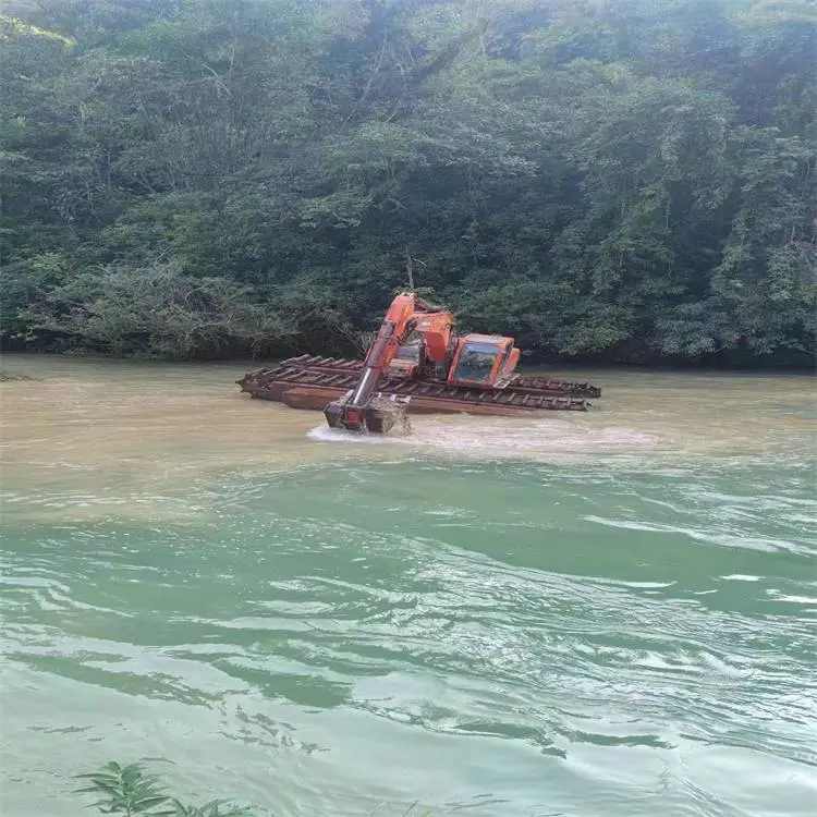 海西水上两用勾机租赁大型