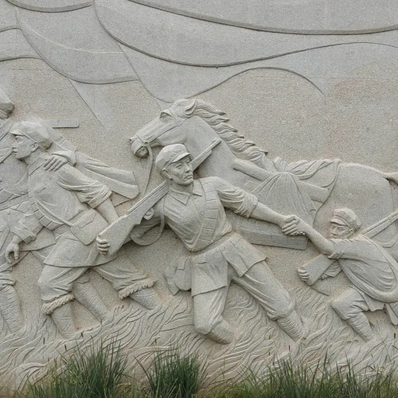 千恒石业花岗岩人物浮雕壁画 可定制尺寸 公园广场装饰艺术雕塑