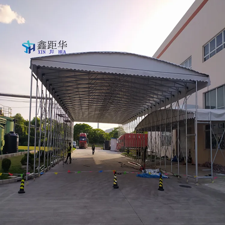 四川广元移动式车棚厂房上悬空棚【图片大全】