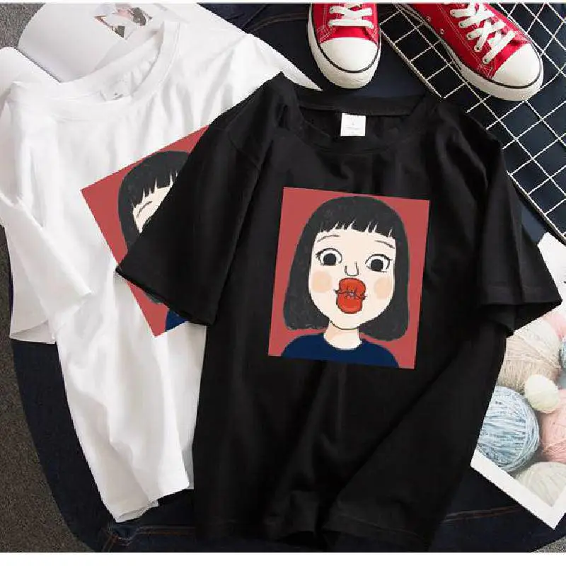 快手女装清仓尾货号女装新款基础字母印花摆地摊服装公司