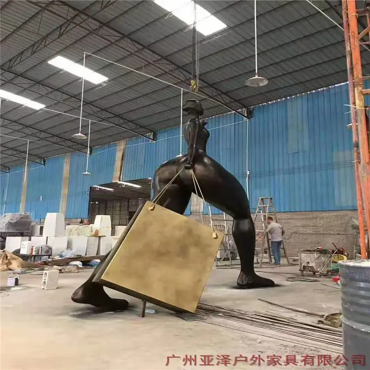 生态园仿铜人物挂件 淮安 海滩仿真玻璃钢贝壳海螺摆件 玻璃钢几何鹿雕塑厂家定做