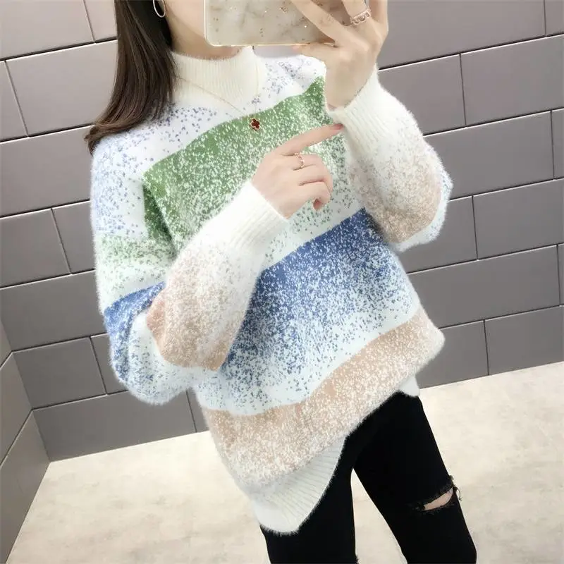 女针织套头羊毛衫义乌宾王服装批发市场冬季韩版新款毛呢