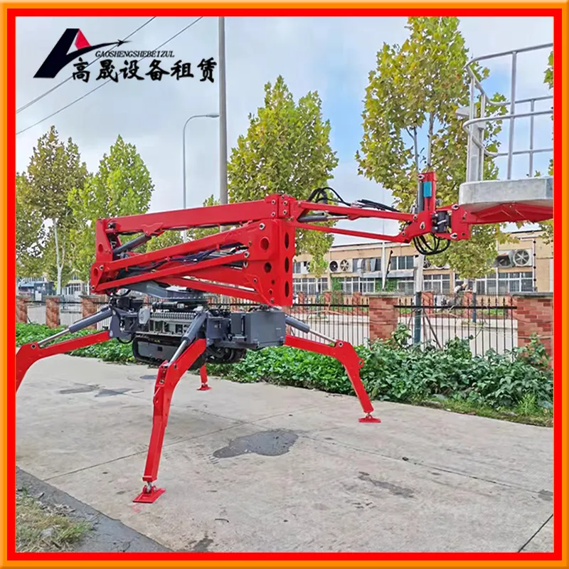 青岛曲臂车出租3吨蜘蛛吊租赁占地面积小