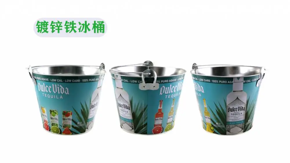 圆形镀锌铁5L冰桶订制生产视频