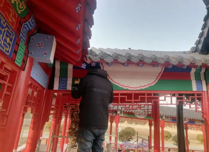 河池宜州立体浮雕壁画背景墙加工,古建彩绘水泥腻子浮雕石雕墙绘