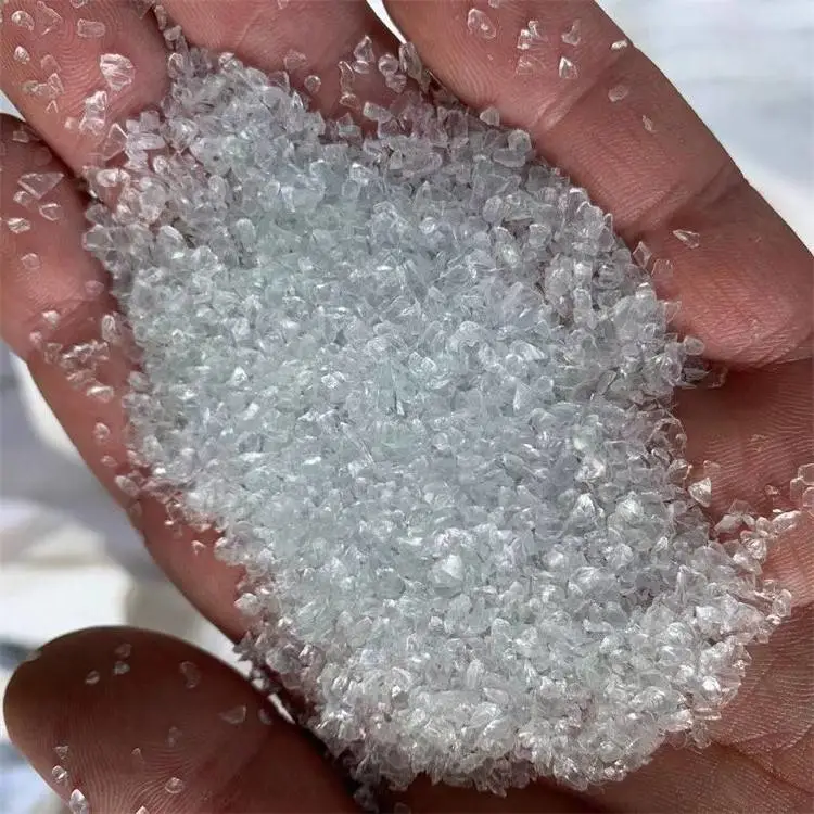 喷砂用透明玻璃砂水磨石骨料用鱼缸微景观用不规则玻璃颗粒