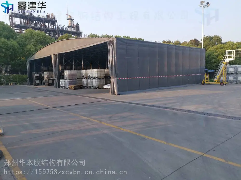 衡阳伸缩雨棚轨道式帐篷室内工业棚可上门量尺