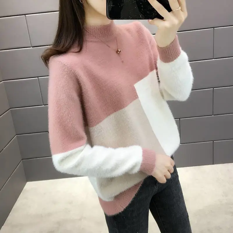 香港怀柔女针织套头羊毛衫义乌5一10元服装批发毛呢外套女中长款韩版