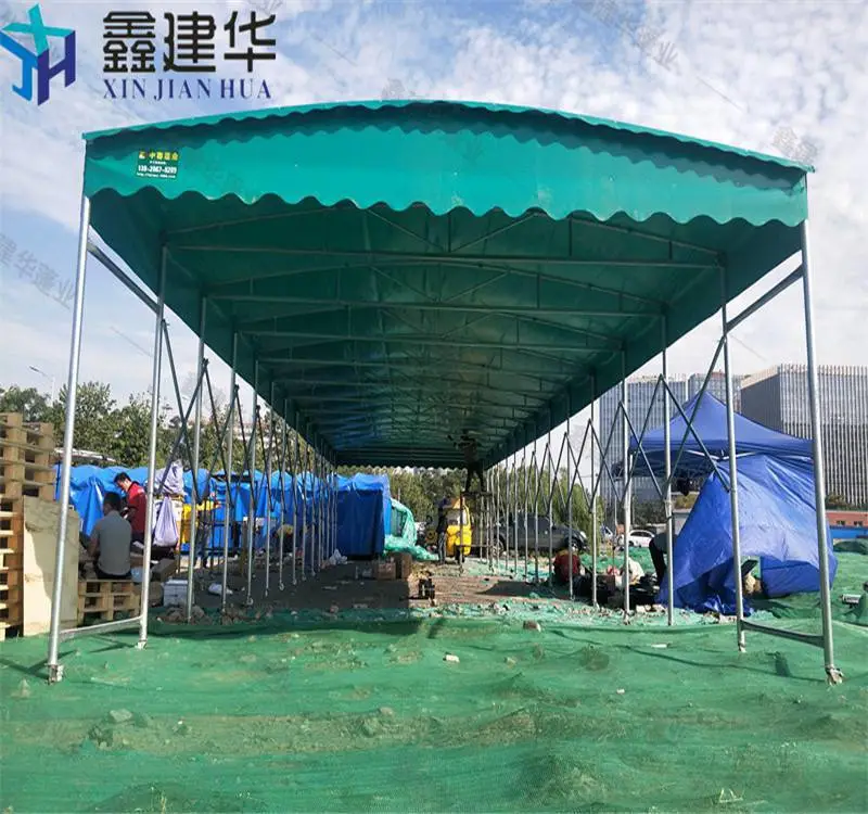 茂名高州仓库大型推拉帐篷折叠式如何安装步骤