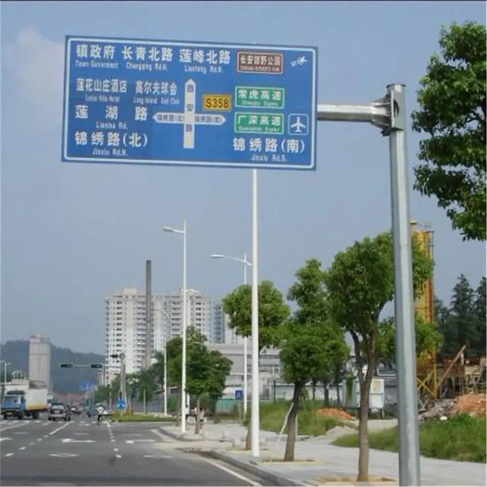 河北沧州热镀锌龙门架 道路限高架 喷塑标志杆
