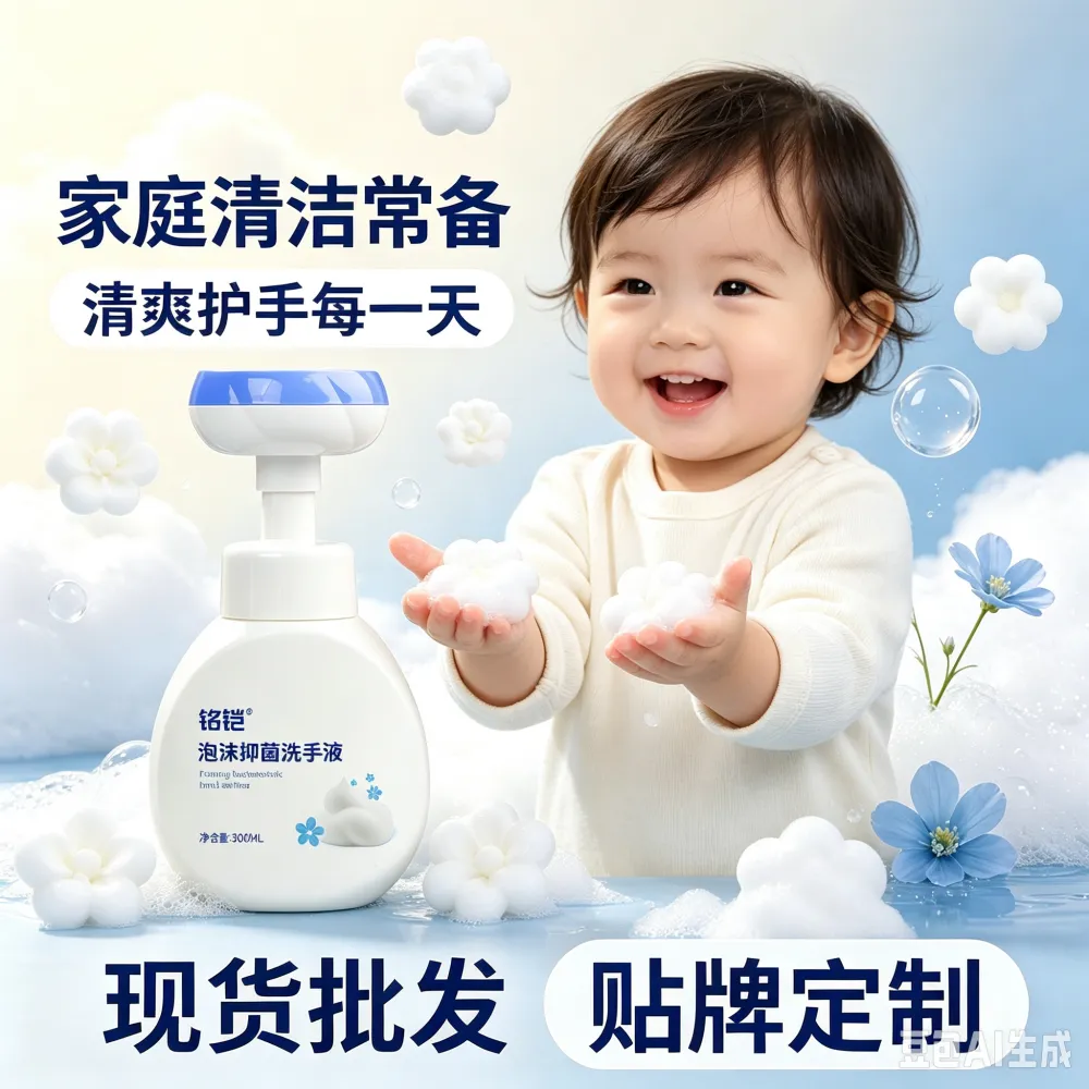 300ml儿童泡沫抑菌洗手液家用批发支持OEM代工
