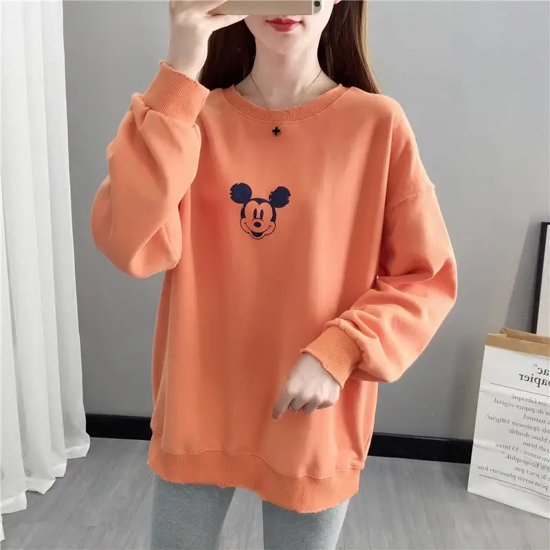 新手批发衣服怎么拿货学院风圆领卫衣女潮ins圆领卫衣地摊批发服装地摊照片