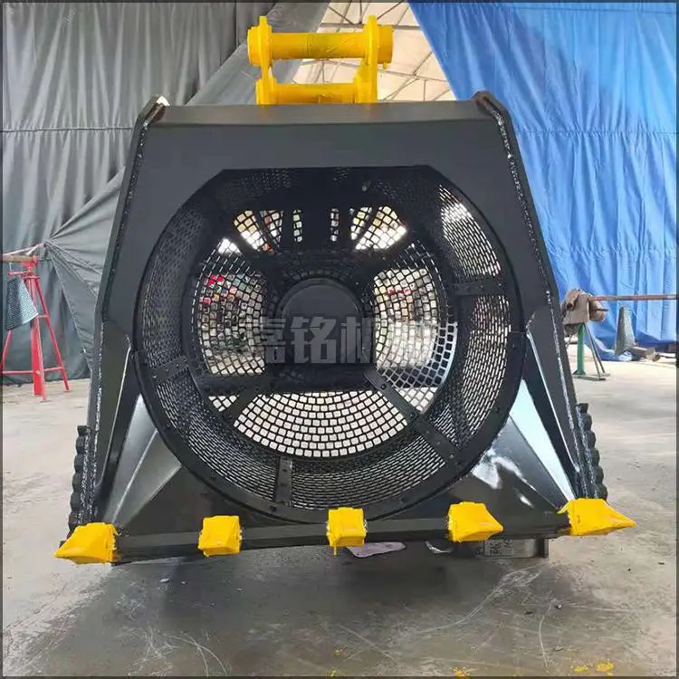 360度旋转筛分斗 河卵石筛沙斗 旋转筛分斗价格 管道填埋作业
