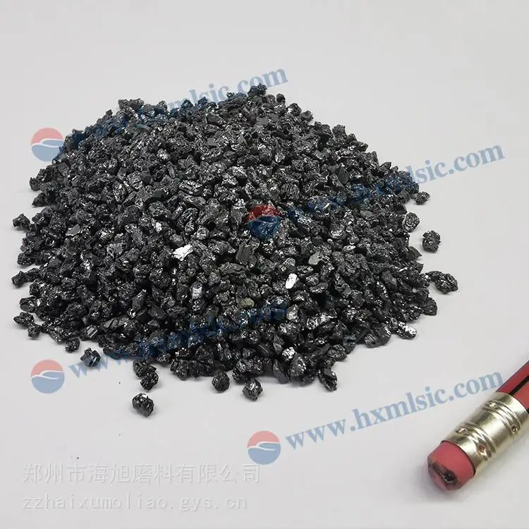 98%碳化硅砂6-10目即2-3.35mm黑色SiC生产窑炉用碳化硅砖