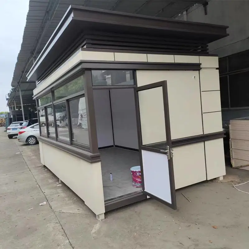 工厂门卫保安室厂家小区出口门卫室会议室 带站台复古仿古岗亭 订做工厂门卫保安室厂家