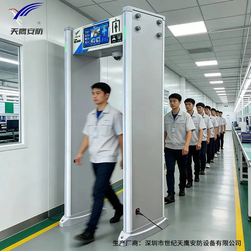 15.6寸彩屏人脸识别拍照安检门 厂家现货 33区电脑查看数据导出记录