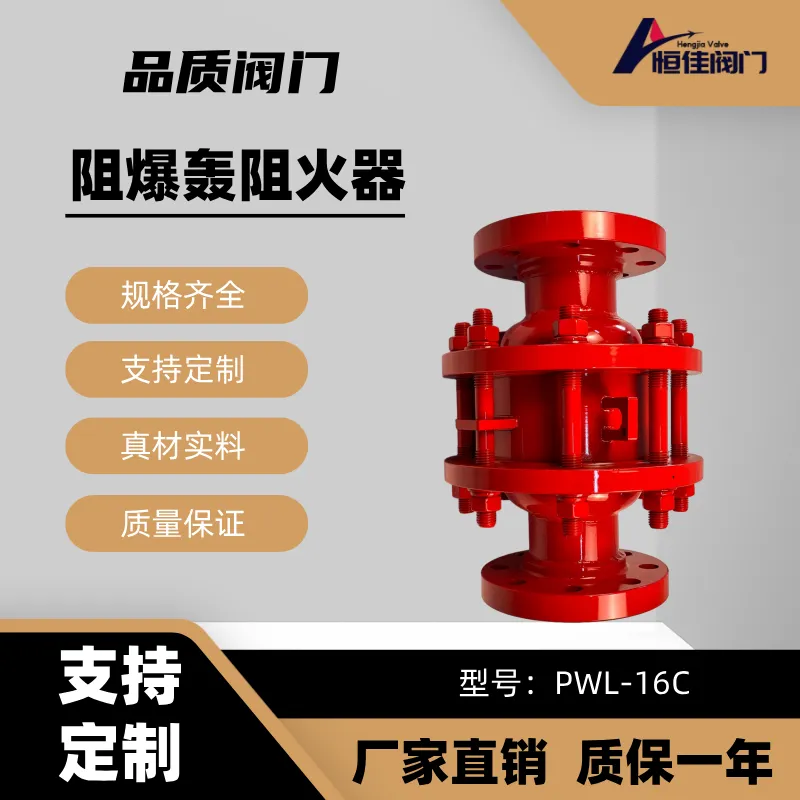 阻爆轰阻火器PWL燃气氢气易燃气体304不锈钢阻火器DN80 100