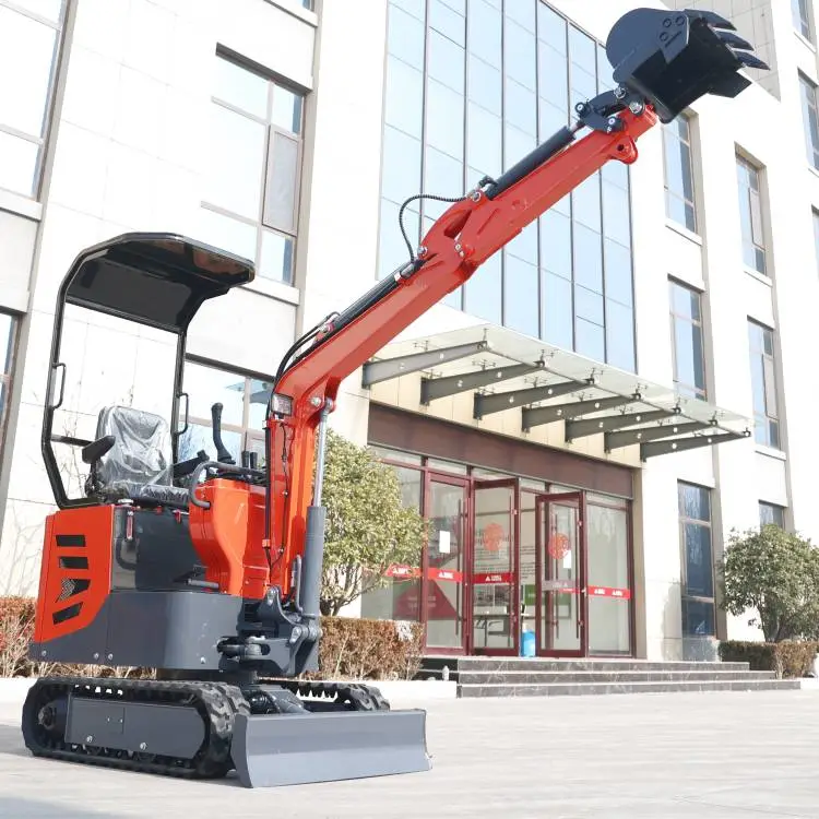 岳工农用果园小挖机绿带开沟施肥微挖机液压先导小型勾机