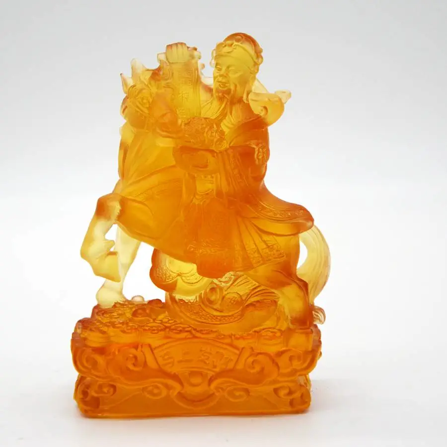 马上有财琉璃马摆件工艺品礼品，马上有钱马年琉璃纪念品，生肖马财神爷摆件，广州琉璃***工艺品
