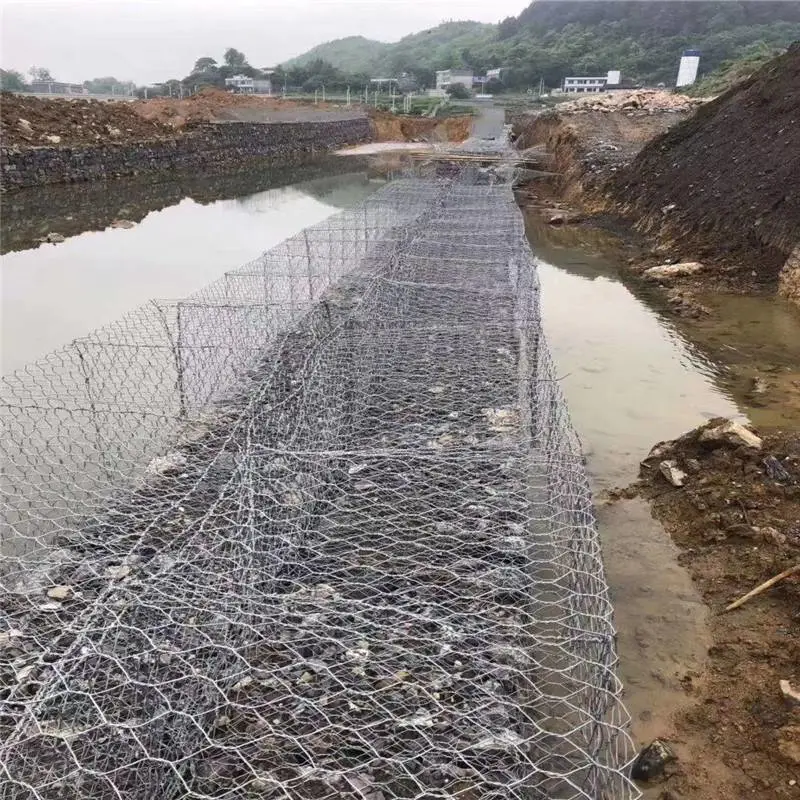 安装 锌铝合金格宾网箱 石笼网图片大全